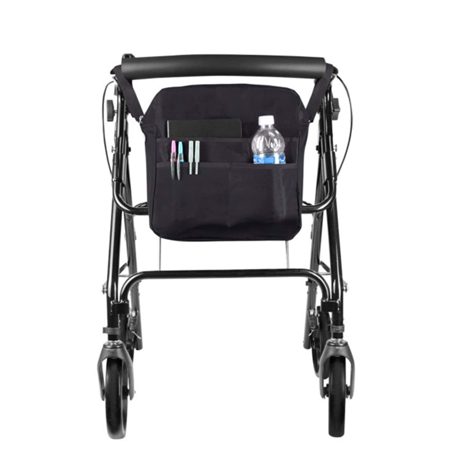 Mochila para Silla de Ruedas con portavasos, Scooters de Movilidad, Organizador de Almacenamiento de Viaje para Personas Mayores, cestas para Caminantes, Scooters, andadores, Negro