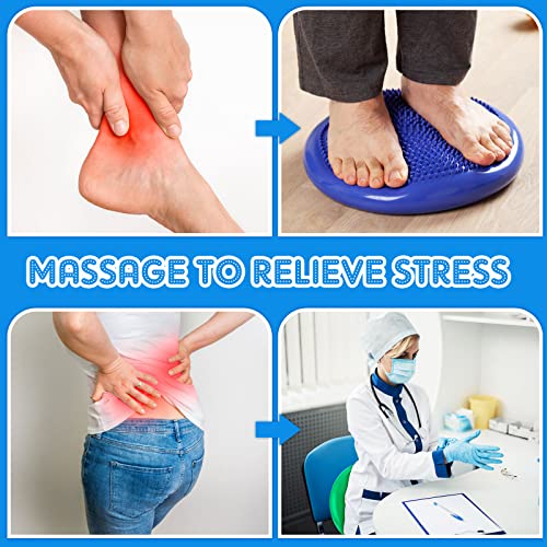 Image of Jerify 4 Pcs Wiggle Seat Flexible Inflated Wobble Cushion Stability Balance Pad Balance Disc Sensory Seat for Men Women Fitness Physical Exercise Improving Posture Home Office