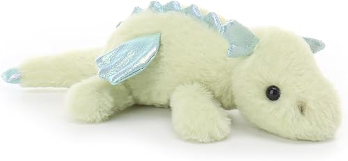 Vista 51 de Apricot Lamb Toys - Peluche de dinosaurio dragón tumbado verde, suave, perfecto para niños (dragón verde, 15 pulgadas)