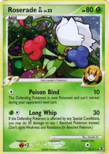 Amazon Com Pokemon Roserade Gl 12 Rising Rivals Reverse Holo Toys Games