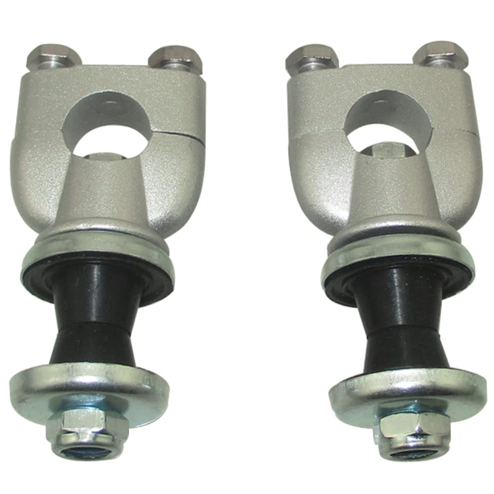 22mm Handlebar Risers For XR50/CRF50 Pit Bikes (50cc-110cc) - Silver/Black, 7/8" Clamp