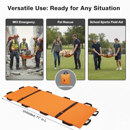 Image of Emergency Patient & Large Dog Rescue Stretcher Gurney, 400 lbs