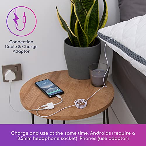 Soundasleep Speaker Pillow - Music Pillow with Built in Speaker - Quilted Cover Singing Pillow with Dual Purpose Adapter - Image 6