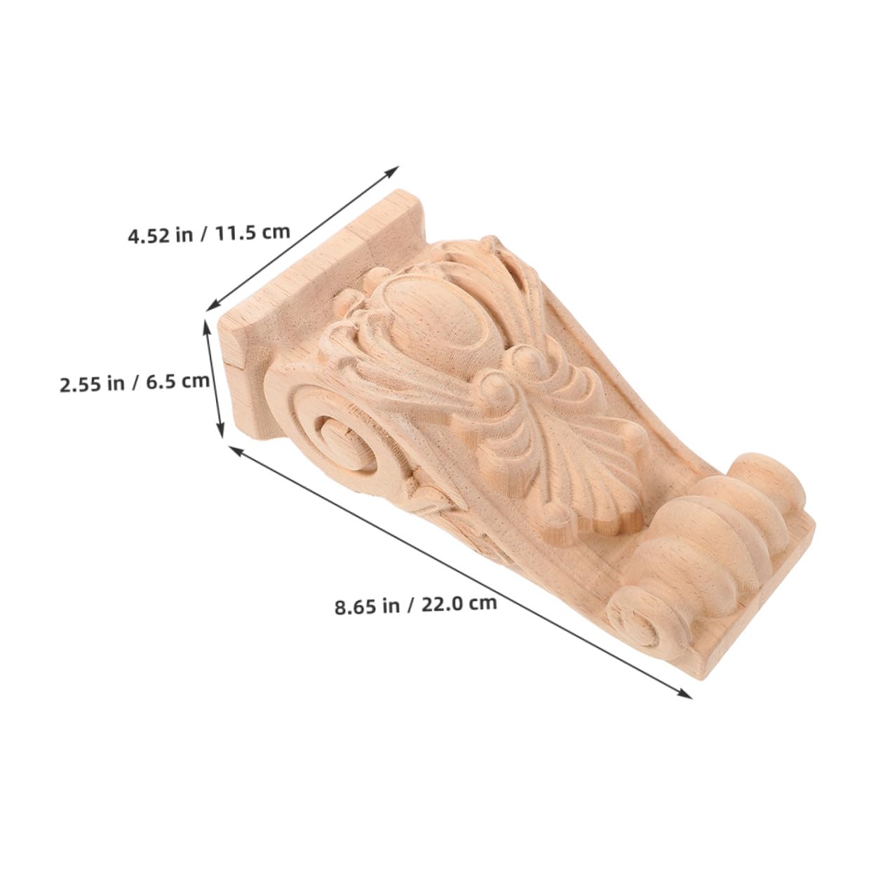 Ménsula de Madera Tallada Estilo Europeo Diseño Clásico Romano Decoración Elegante para Hogar y Puerta Corbels Decorativos sin Pintar
