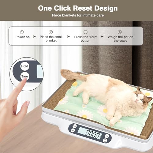 Image of Baby Scales for Weighing,Multifunction LCD Display Pet Scale,Digital Scale with 2 Tray and Cat Scratcher,Up to 66 Lbs,Multiple Weighing Scale for Small Animals,Cats, Dogs