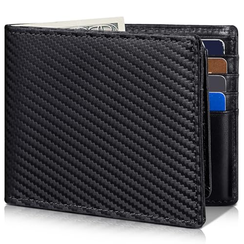 Image of Artpaxy Mens Wallet Genuine Leather Bifold RFID Blocking Wallet for Men with 2 ID Windows 12 Card Holders 2 cash pockets 1 Gift Box