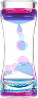 Ampulheta de Movimento Líquido Sensorial – Temporizador com Bolhas de Óleo, Relaxamento, Alívio do Estresse e Ansiedade, Calmante e Decorativo para Escritório, Crianças e Adultos (Azul + Rosa)