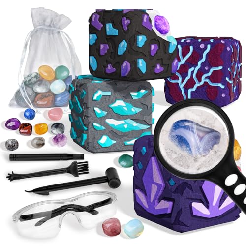 GobiDex Gemstone Dig Kit 16 Real Gems Excavation Toy Ages 6+