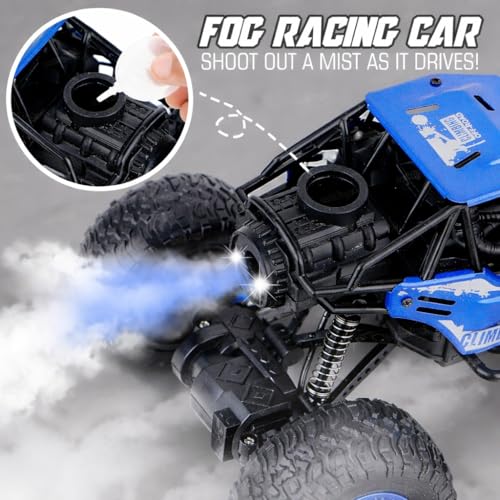 Image of Braintastic Rock Climbing RC Cart Off-Road Rock Crawler Truck Vehicle 2.4ghz 2wd 1: 20 Radio Remote Control Car Toys for Kids 5+ Years (Blue)