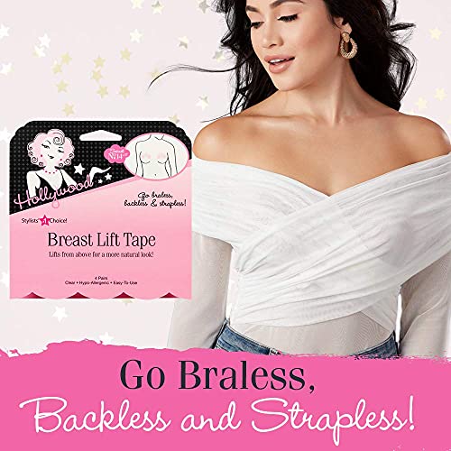 Hollywood Fashion Secrets Breast Lift Tape, Clear, Hypoallergenic, For A–D Cups3