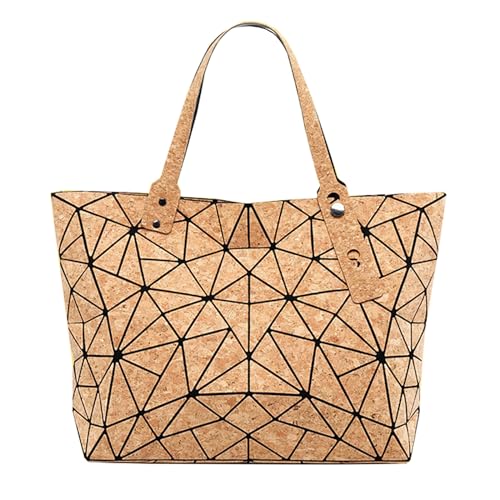 Kork-Handtasche für Damen, Geometrische...