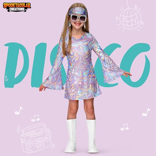 Disfraz Halloween para niñas estilo Hippie años 70 miniatura 2