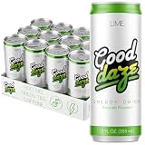 Good Daze Energy Drink with 200mg of Caffeine from Tea, Sugar Free, B Vitamins, L-Theanine, Pre Workout Performance with Antioxidants, Lime, 12FL OZ Cans (Pack of 12)