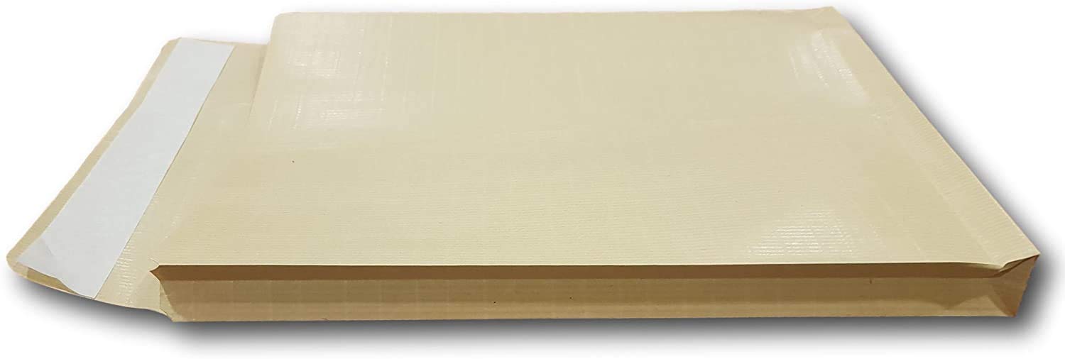 100 grandi tasche a soffietto Kraft solido Armato 135 Gr B4-24: 260 x 330 x 30 mm per A4, resistente rinforzato