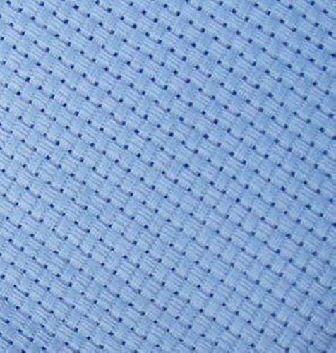 Image of KCS 59 inch x 1 Yard (93cmx149cm) 11ct Counted Cotton Aida Cloth Cross Stitch Fabric (Light Blue)