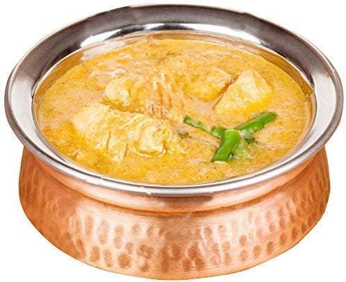 Aakrati Copper Tableware Serving Bowl Indian Serveware Handi Set Tureen Copper Stainless Steel Serving Dishes set of 4