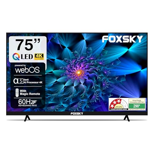 Image of Foxsky 190 cm (75 inch) Frameless Series 4K UHD WebOS FS75GATV (Balck)