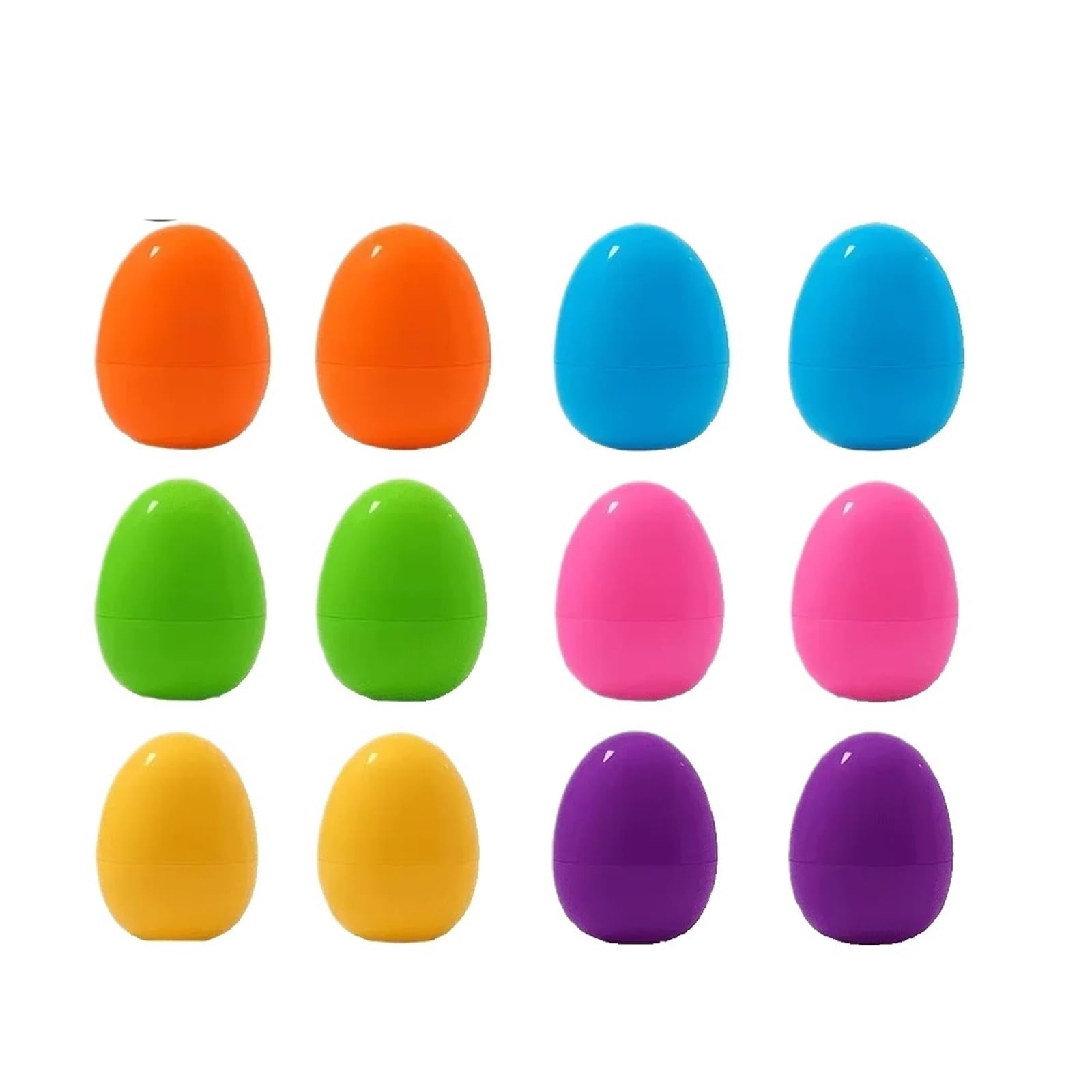 ZYAYNG 24Pc Colorful EasterEggs Plastic Fillable Easter Egg Hunt Party Favors Carnival Prizes Gifts Packaging Supplies For Easter