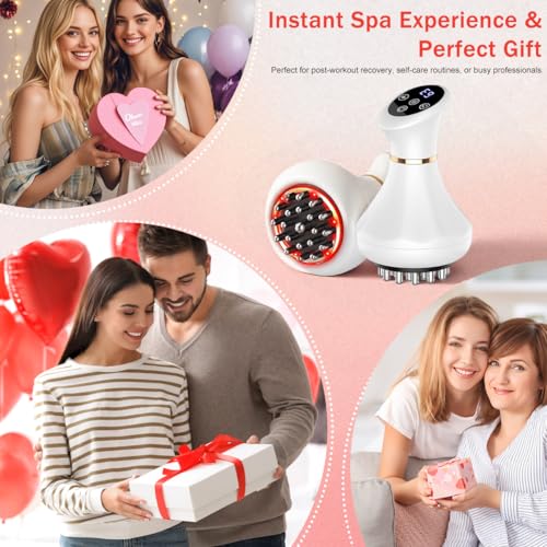 Image of HANNEA Electric Body Massager with Multi-Node Massage Head, 9 Level Switchable, EMS Micro Current Heating Massager for Neck, Back, Shoulder, Muscles, Stress Relief, Lymphatic Drainage, 9x15cm