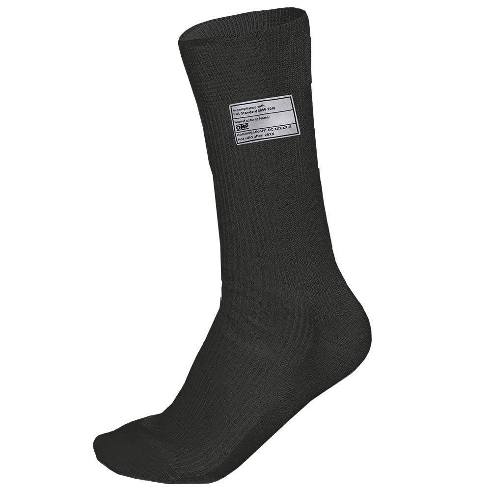 OMP Racing Socks Black Nomex Size Large FIA