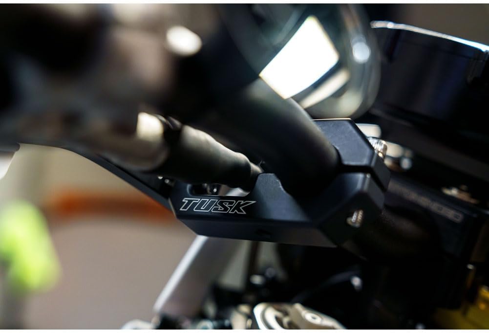 Tusk D-Flex Pro Handguards Black Bar/White Plastics 7/8" Bars