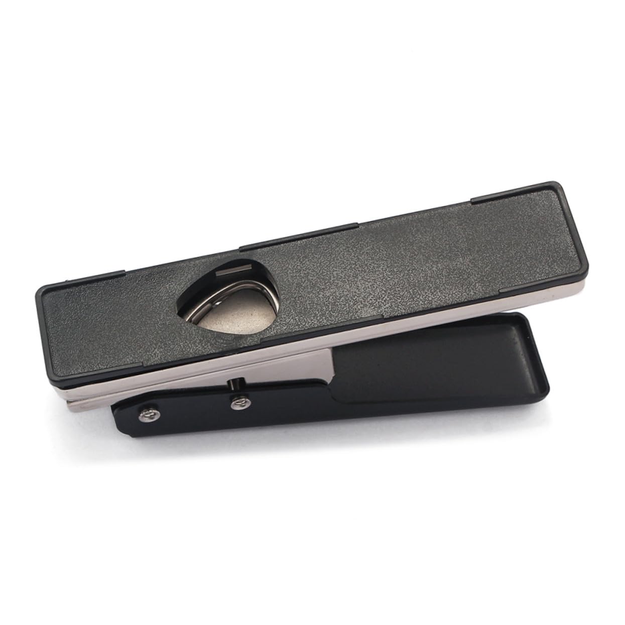 R26 Punch per Plettro Chitarra Accessori Musica DIY | Taglio Derlin, per Pvc e Vecchie Carte, Finitura Nera, Base in Plastica