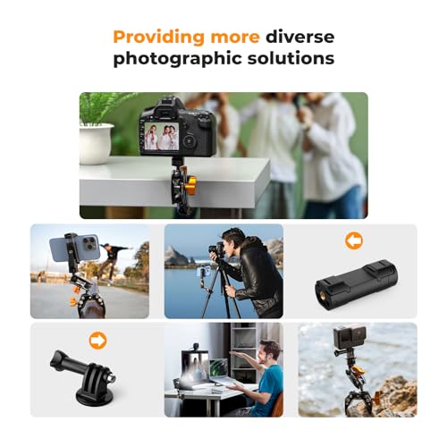 Image of K&F CONCEPT Camera Mount Clamp, Super Crab Clamp with 1 /4 inch Thread Holes