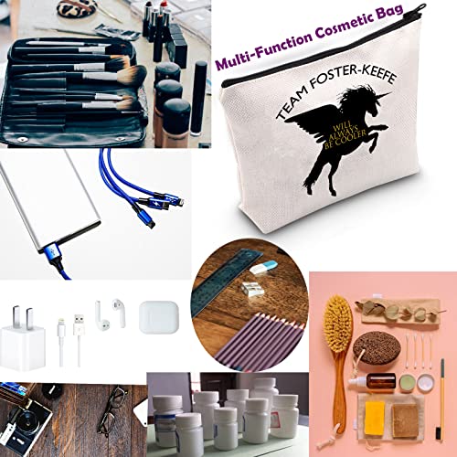 TSOTMO Book inspired Bookish Zipper Pouch Will Always Be Cooler Team Foster-Keefe Cosmetic Bag Gift For Book Lover Fans (Foster-Keefe)3