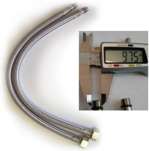 Grand TapsFlexible Hose Pipe Tap Tails for Monobloc Basin Or Kitchen Taps (350mm x 10mm)