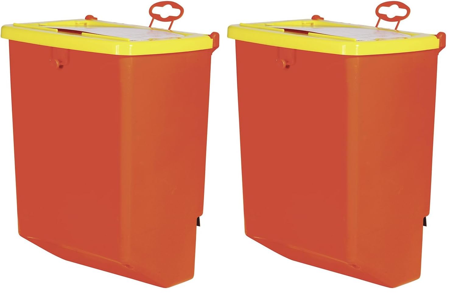 Kerbl Pet Futterautomat für Kaninchen, Futterspender, 2500ml Fassungsvermögen, rot, 1x Fressplatz, mit Abdeckung, einfache Befestigung (Packung mit 2)