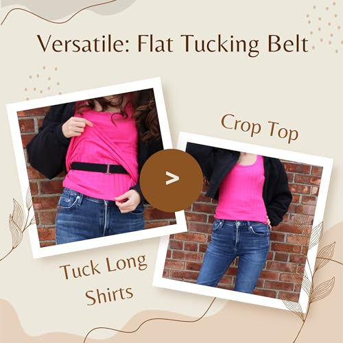 Millennials In Motion Elastic Belt for Tucking Sweater Crop No Show Flat Belt That Doesn't Dig Into Belly2