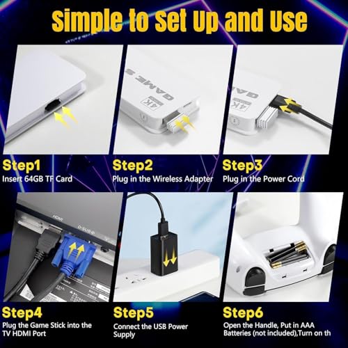 Image of 2026 Game Console Stick 4K promax. Stick with Built-in 9+ Emulators 21,000+ Games, 4k Hdmi Output & 2.4GHz Wireless Controller, (new latest)