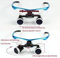 Vista 3 de Lupa médica quirúrgica dental, 3.5X bi-direccional ajustable marco de gafas binocular lupa reloj y reparación de reloj