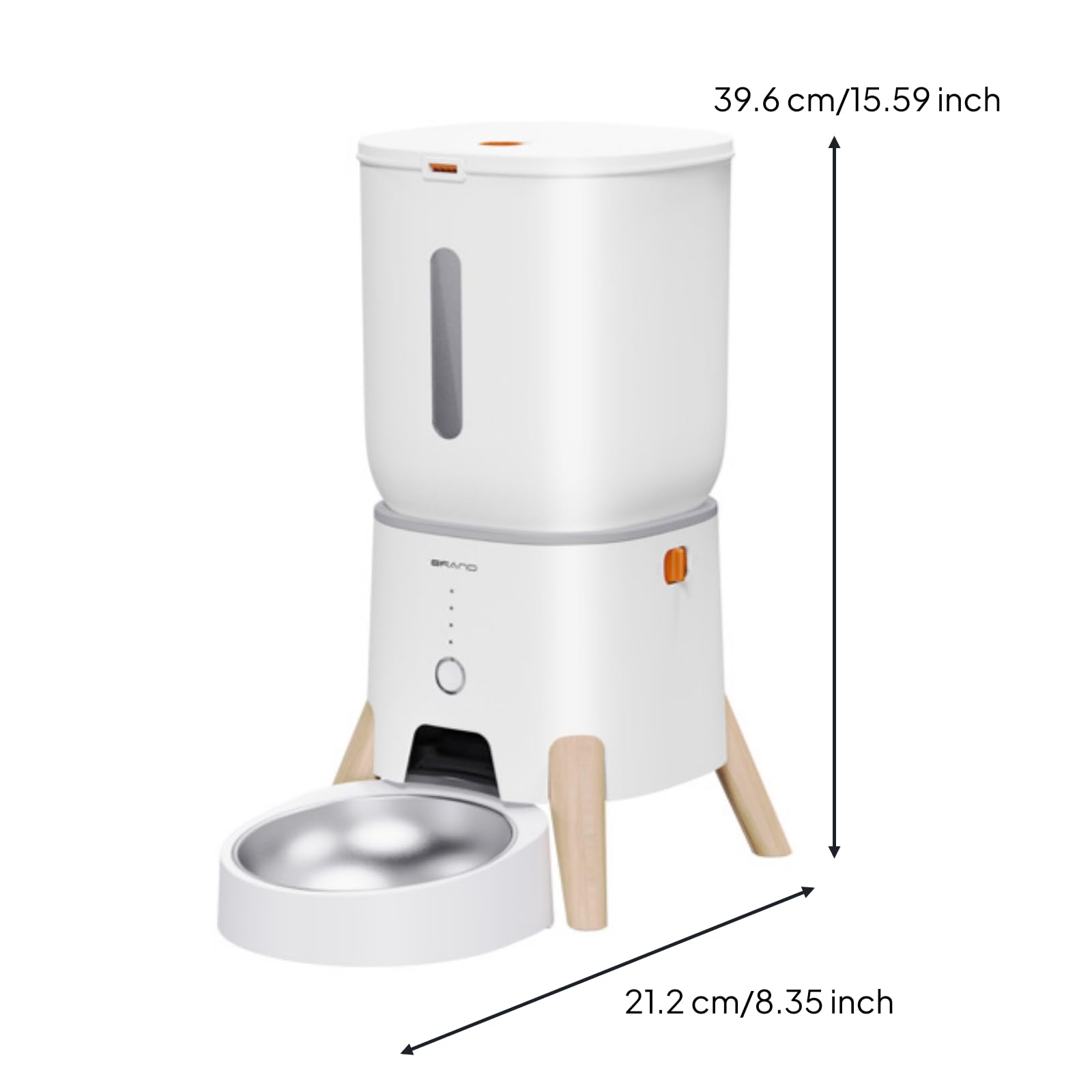 Mangiatoia Intelligente con Ciotola Automatico Mangiatoia Automatica Igienico Distributore di Cibo con Ciotole per