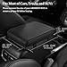 SEG Direct Car Center Console Cover, Breathable Leather Auto Armrest Cover, Memory Foam Arm Rest Cushion, Universal Car Seat Box Cover Car Interior Accessories, Black
