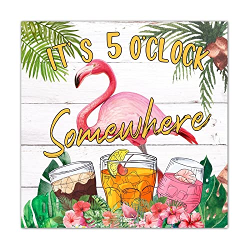 Plaque murale en bois CustonCares haut de gamme motif exotique de 40 cm