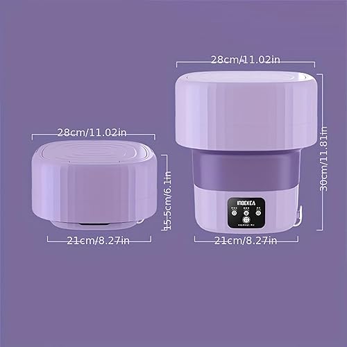 Miniatura 5 de Lavadora portátil, lavadora plegable de 9 litros, pequeña mini lavadora para ropa de bebé, ropa interior o artículos pequeños, apartamento,