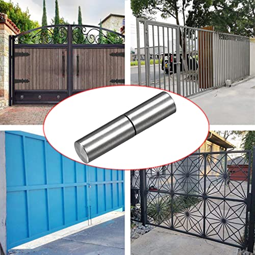 4 Pcs Weldable Barrel Hinges 4⅛X1"(Lxw) Heavy Duty Steel Weld On Bullet Gate Hinge 500 Lbs Load Capacity For Metal Swing Door,Trailer Ramp Gate,Windows, ½" Dia Pin,Ball Bearing Detachable Hinges #TOP3