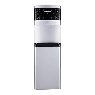 amazon basics Hot and Cold Floor Standing Water Dispenser, Top Loading, 20Litre Silver & Black Deco - Amazon product rated Grade A