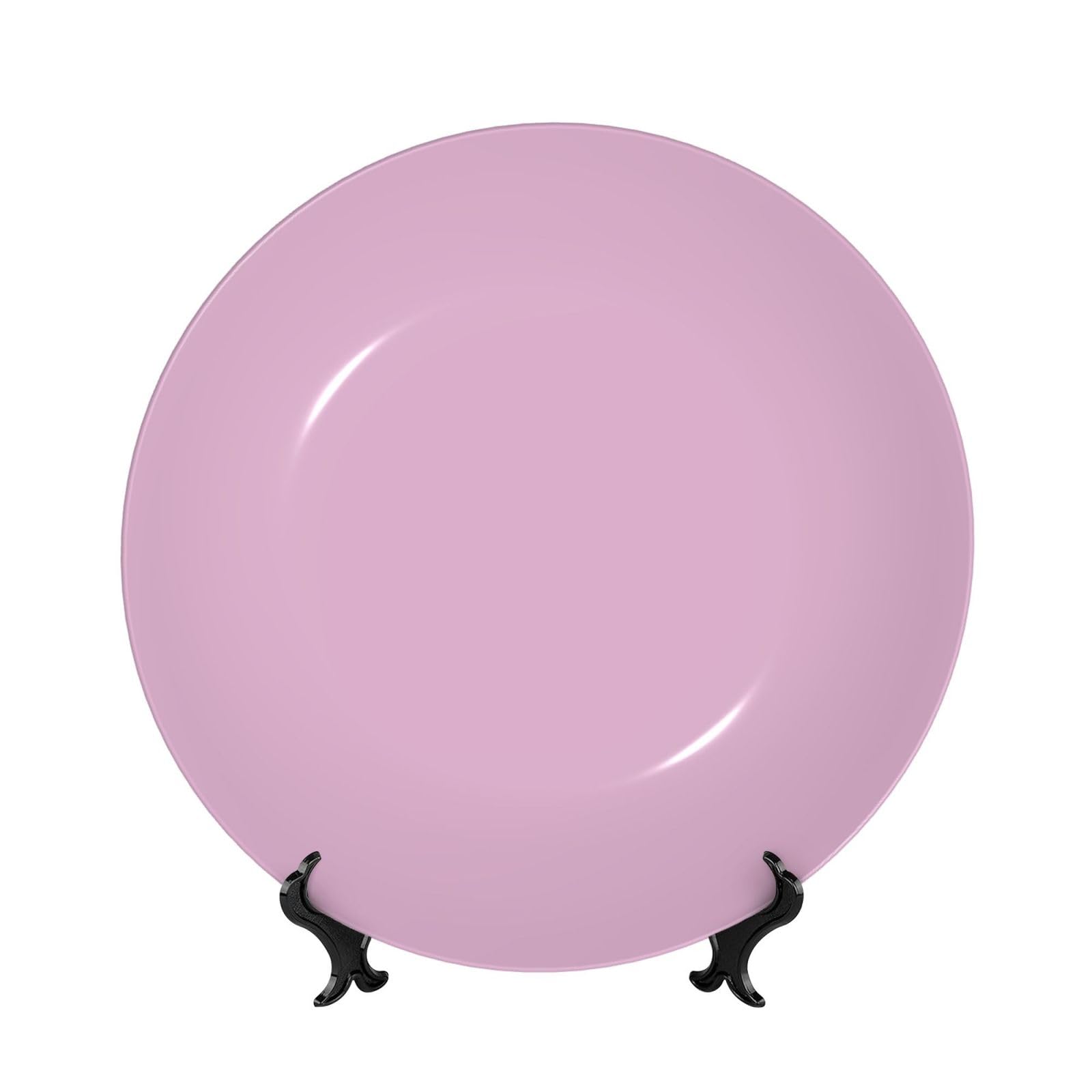 SXZVVBN Cherry Blossom Pink Bone China Decorative Plate Art with Stand Removable Adhesive Hanging for Home Office 7in