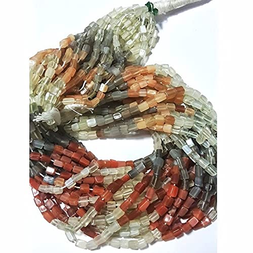 Perles pierre de lune naturelles de qualité supérieure taillées en boîte de 3x5mm pour joaillerie