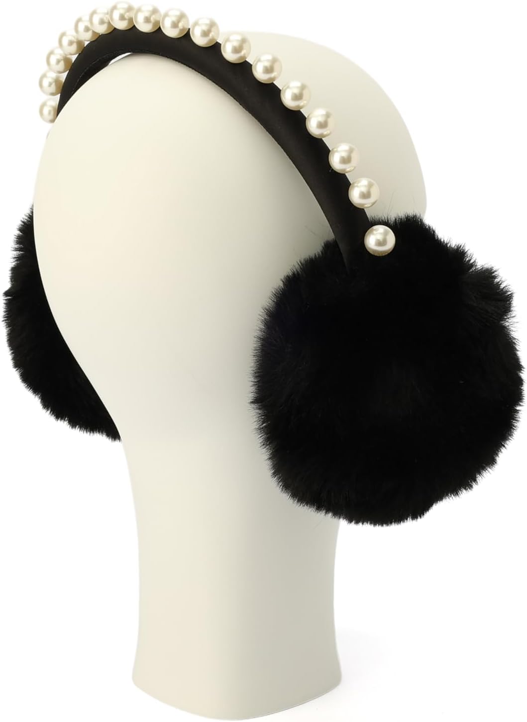 Kate Spade Women's Pearl Embellished Earmuff, Stylish Winter Fashion Accessory for Cold Weather