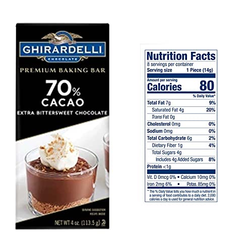 Ghiraredelli Premium Baking Bars Bundle For Pastries, Cookies, Mousses, Cupcakes, Cakes, And Other Sweets – Bundle Of 8 Chocolate Bars (16 Oz) Packed By Gold Labeled #TOP7