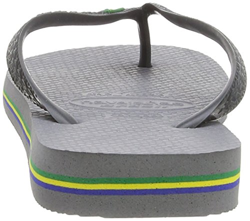 Chinelo Brasil, Havaianas, Adulto Unissex, Cinza Aço, 37/38
