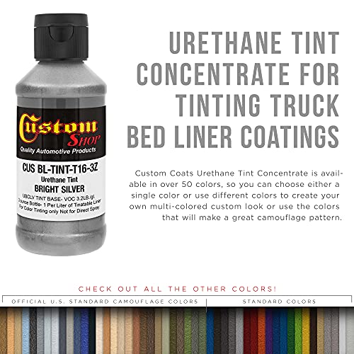 Image of Custom Coat 3 Ounce, Bright Silver, Bed Liner Tint Concentrate