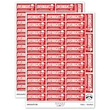 Overnight Mail Service Expedited Running Person Sticker Pack - Gloss Finish - Small 1.50' Size - Red