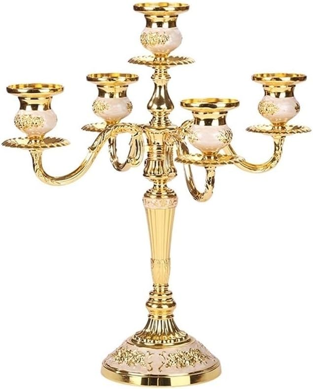 Candle Holder European Retro Five-Head Candle Holder Home Wedding Props Decorative Candlestick