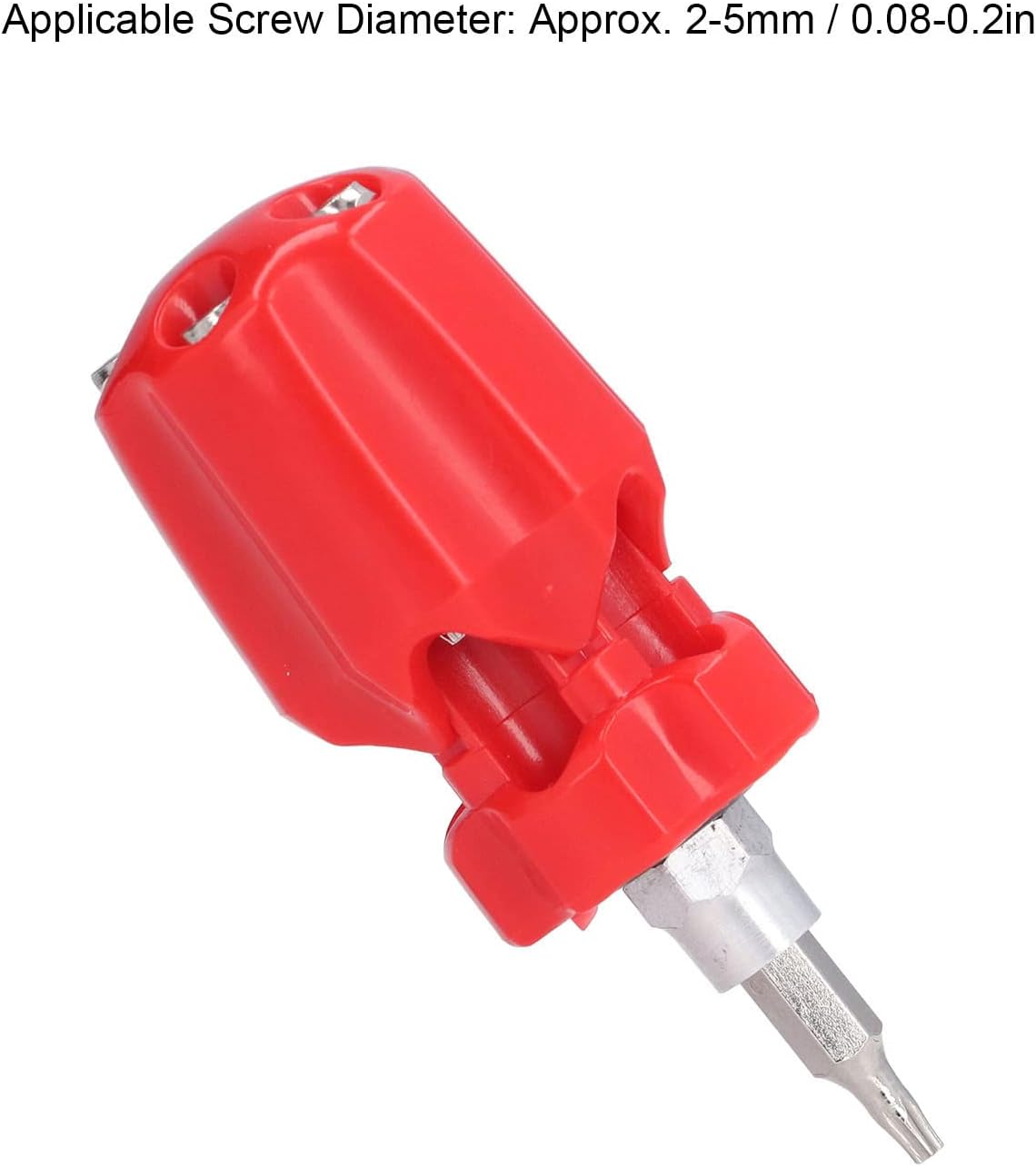 Walfront Combination Hand Screwdriver Kit Mini Screwdriver with Slot Cross Pentalobe Multiple Bits 6-in-1 Screw Driver Tool SD‑021, Screwdriver Set