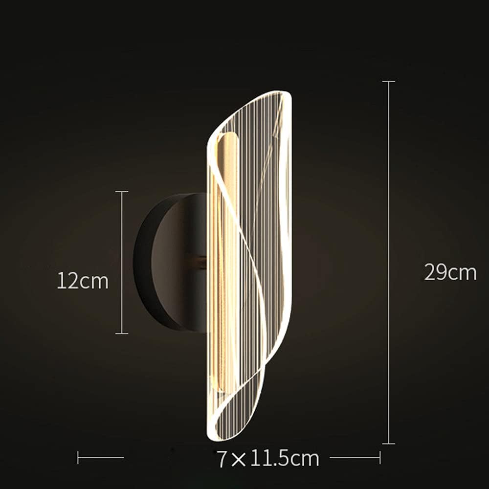 Applique Murale De Chevet Personnalité Acrylique Design Applique Murale Décorative Contemporain Led Dimmable Luminaire Pour Chambres, Salons, Couloirs [Classe Énergétique A++]/White Light