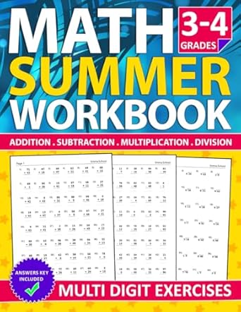 Summer Math Practice Workbook For Grades 3 & 4 with Addition ...